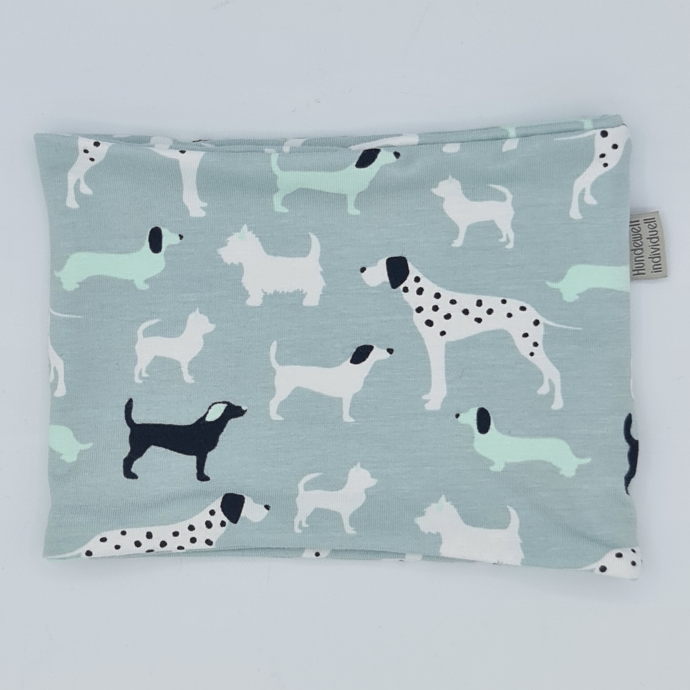 Loop für Hunde in Mint mit Hunden